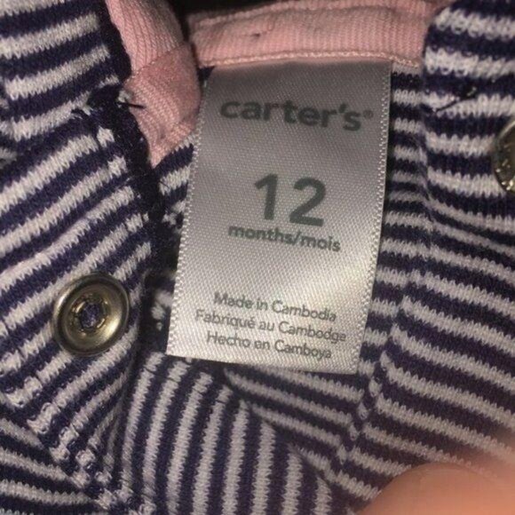 Carter's Girls 12 months Long Sleeve Hoodie - Picture 4 of 4